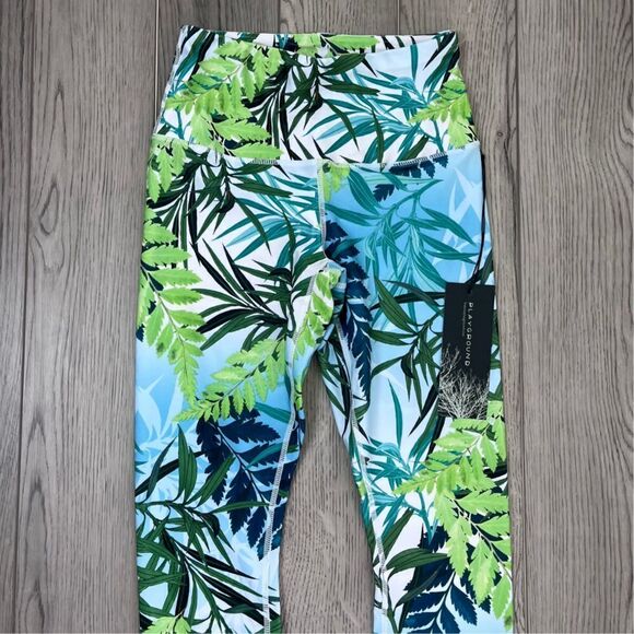 Playground Copacabana Women Size S Green Novelty Pullon High Rise NEW Leggings - Picture 5 of 8